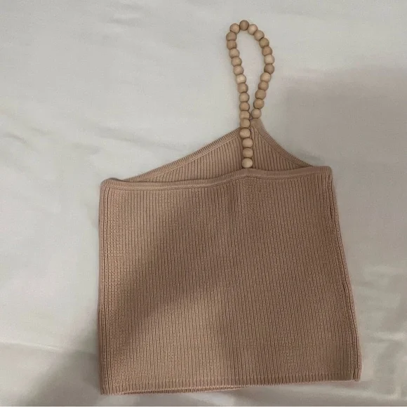 Zara Asymmetric Beaded Knit Top - Picture 6 of 9